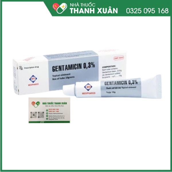 Gentamicin 0.3% điều trị nhiễm khuẩn da